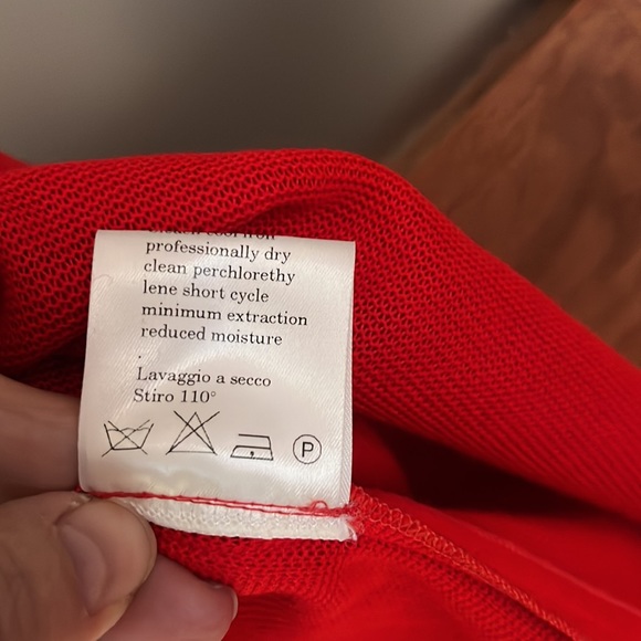 Mariella Burani red dress 100% acrylic - Picture 8 of 8